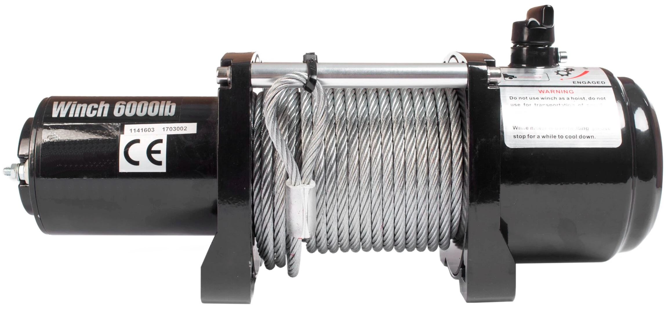 Лебедка электрическая автомобильная 2948кг 20м 12В (P6000)