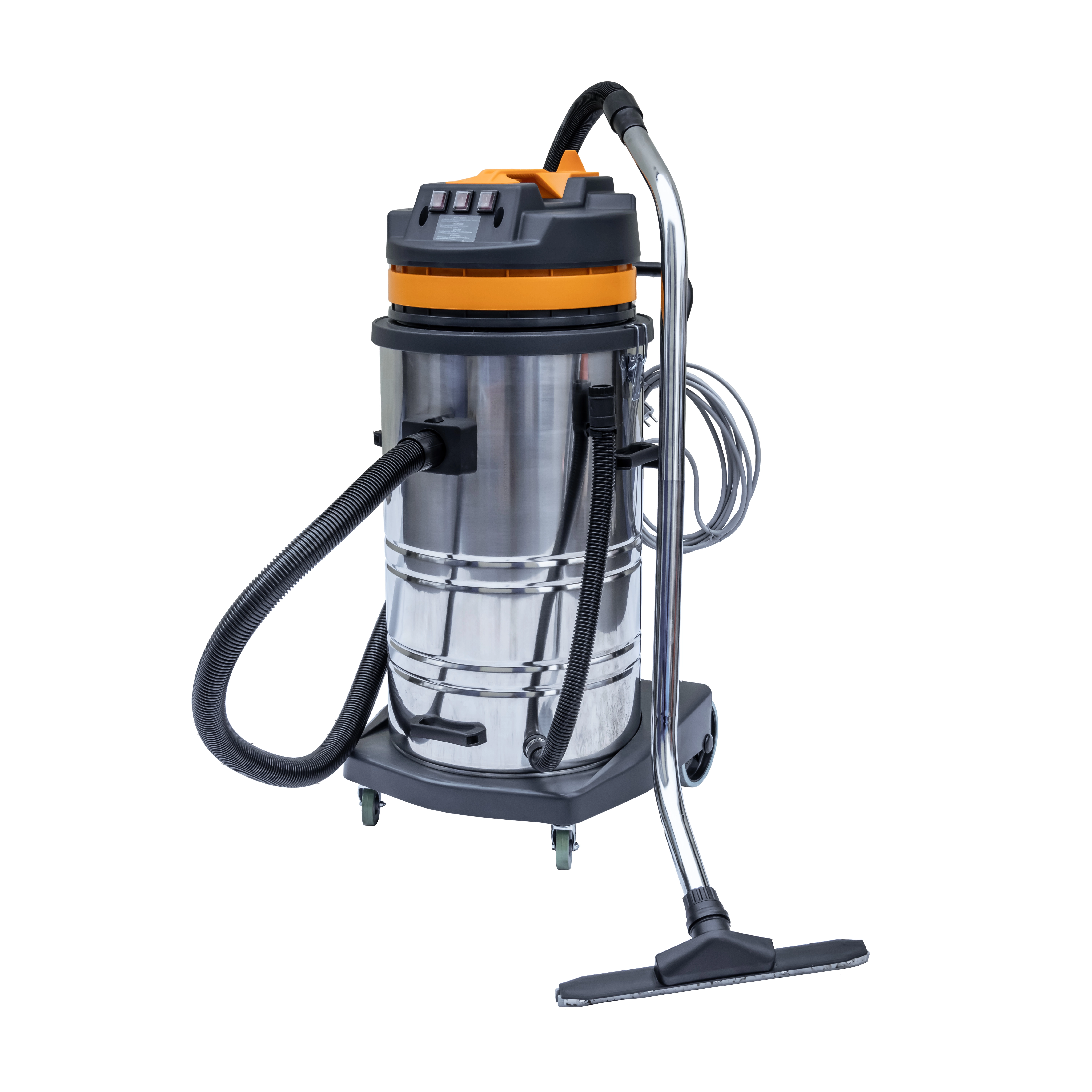 Промышленный пылеводосос 3 моторный, объем бака 80 л, мощность 3000 Вт - H6025